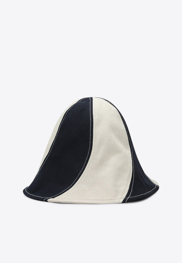 Jacquemus Striped Canvas Bob Hat Blue 25E255AC7145012/Q_JACQM-1HL