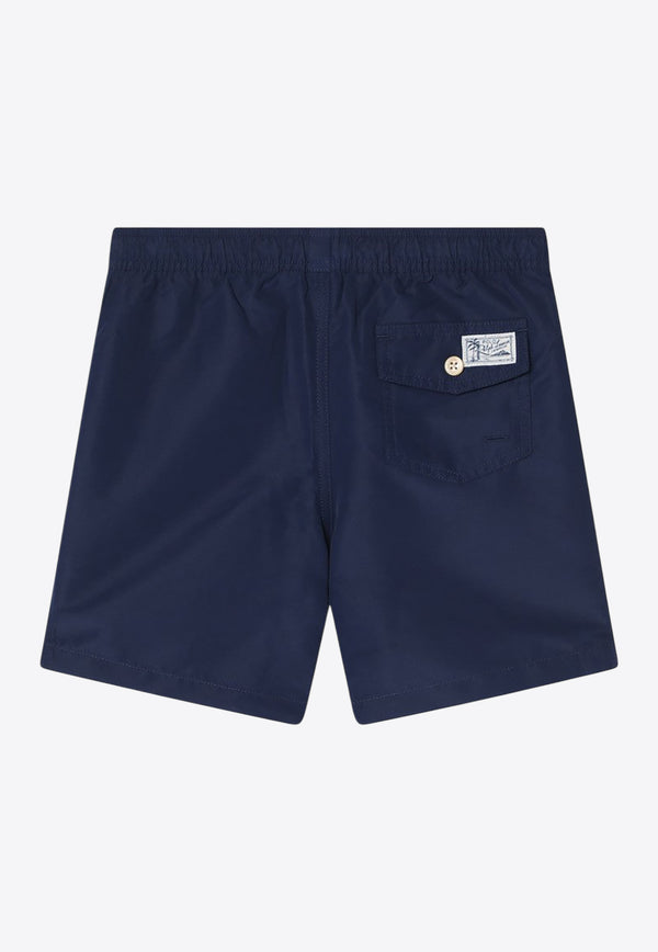 Polo Ralph Lauren Kids Boys Drawstring Logo Swim Shorts Blue 323957810002PL/Q_POLOR-NN