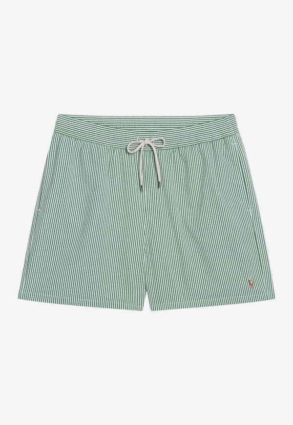 Polo Ralph Lauren Striped Logo Swim Shorts Green 710957784005CO/Q_POLOR-RG