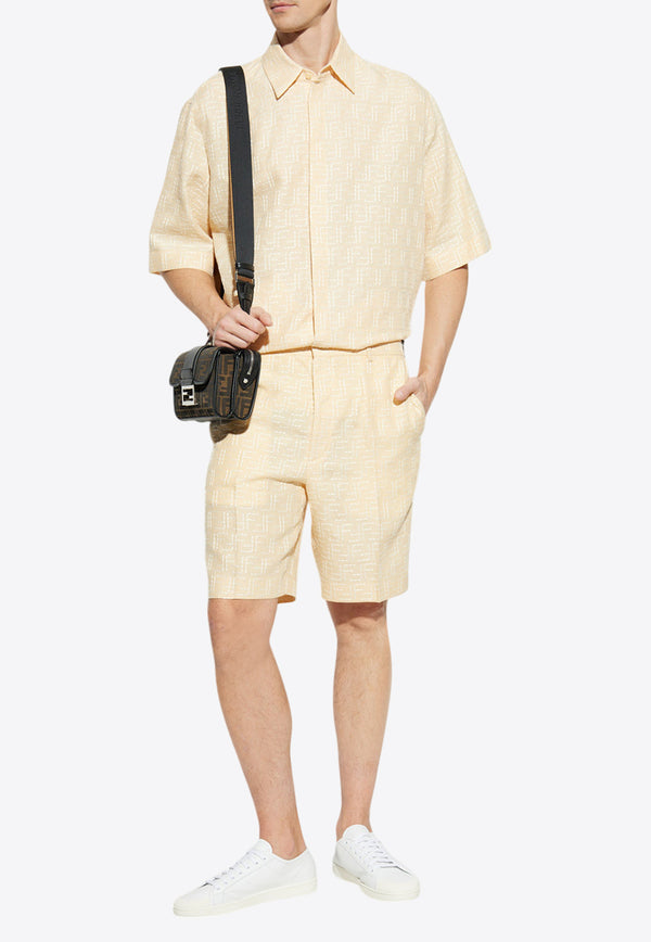 Fendi Monogram Jacquard Shirt Cream FS1317 AU6Y-F0PKL