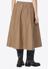 Golden Goose DB Double Star Logo Flared Skirt Brown GWP01953P001558/Q_GOLDE-15369