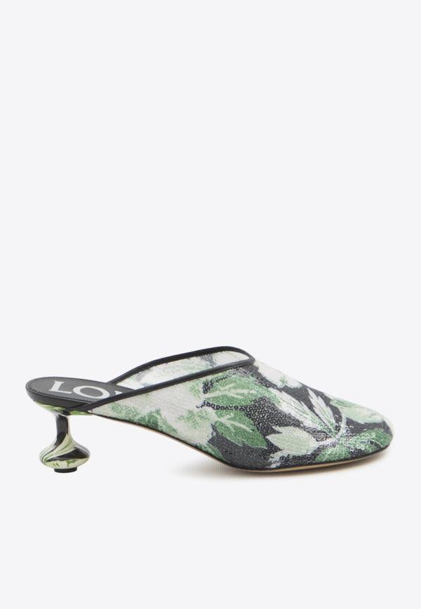 Loewe Toy 45 Floral Sequined Mules Multicolor LLST379X10--5728