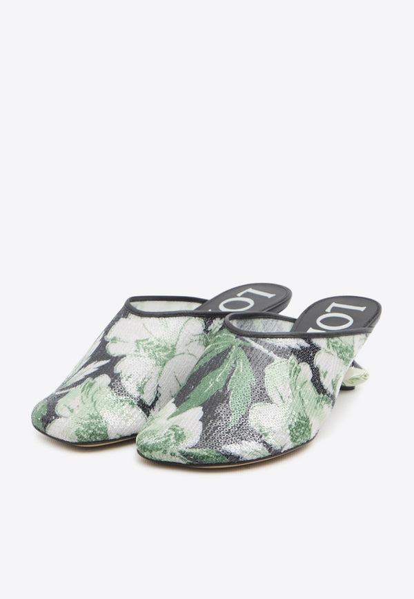 Loewe Toy 45 Floral Sequined Mules Multicolor LLST379X10--5728