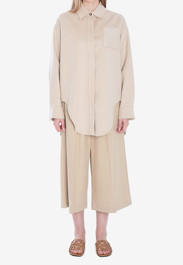 Loewe Embossed Anagram Wool and Cashmere Shirt Beige S359Y02XD5--2863