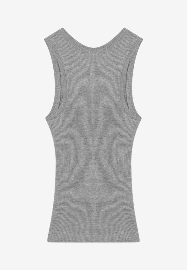 Loewe Anagram Ribbed Tank Top Gray S540Y23X49SI/Q_LOEW-1440