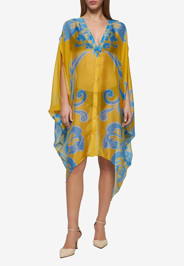 Etro Paisley Print Silk Cover-Up Multicolor WRPA0026-AK755 X0840