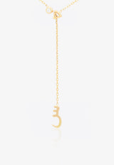 Vivid Jewelers Bespoke Arabic Letter س Necklace in Yellow-Gold and Diamonds Gold